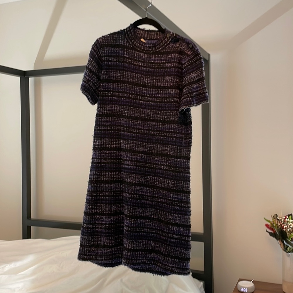 Purple and black knit Kate Spade dress